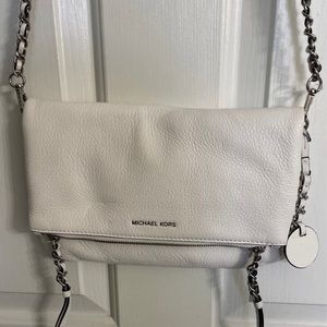 Michael kors white clutch crossbody purse